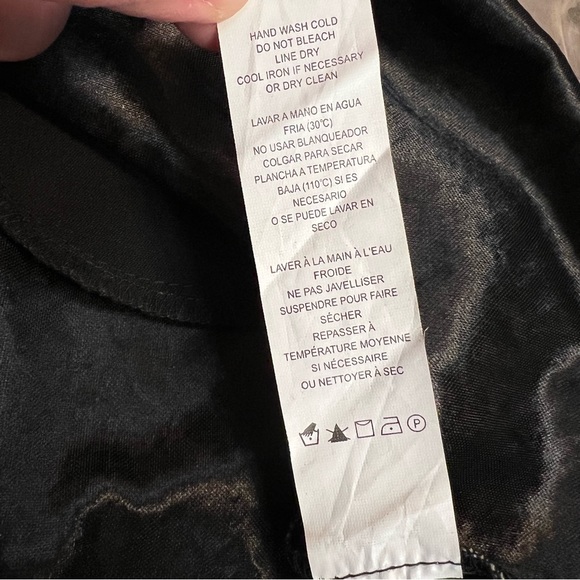 Kenzie Lace Faux Leather Black White Mini Dress Size Small Mixed Media Pockets - Picture 9 of 9